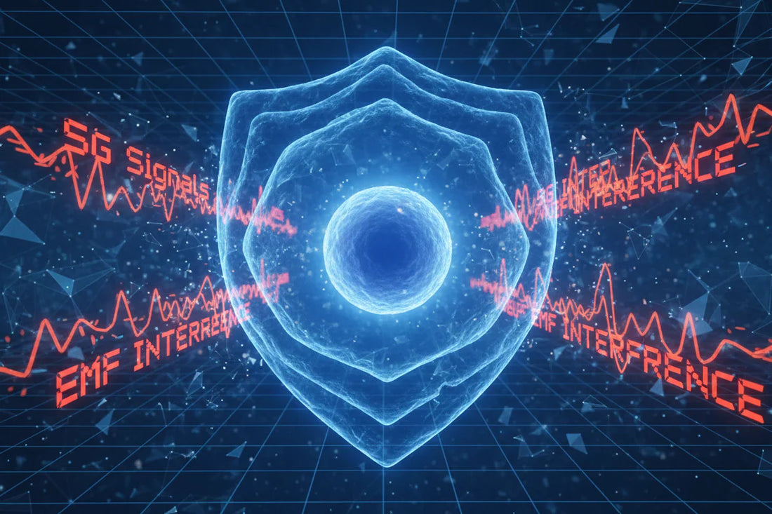 Conceptual 5G signal modulation and EMF protection at a cellular level